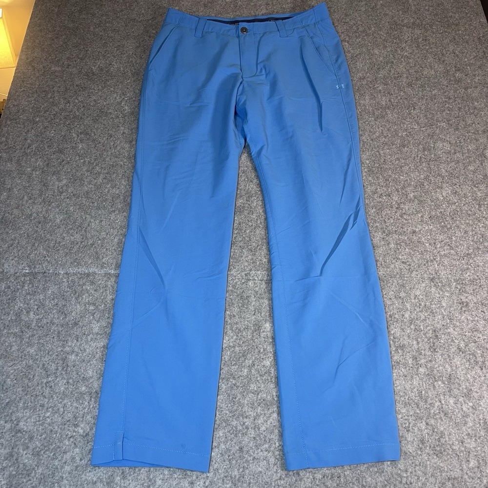 Under Armour UA Match Play Straight Leg Golf Pants Men's 34x34 Blue